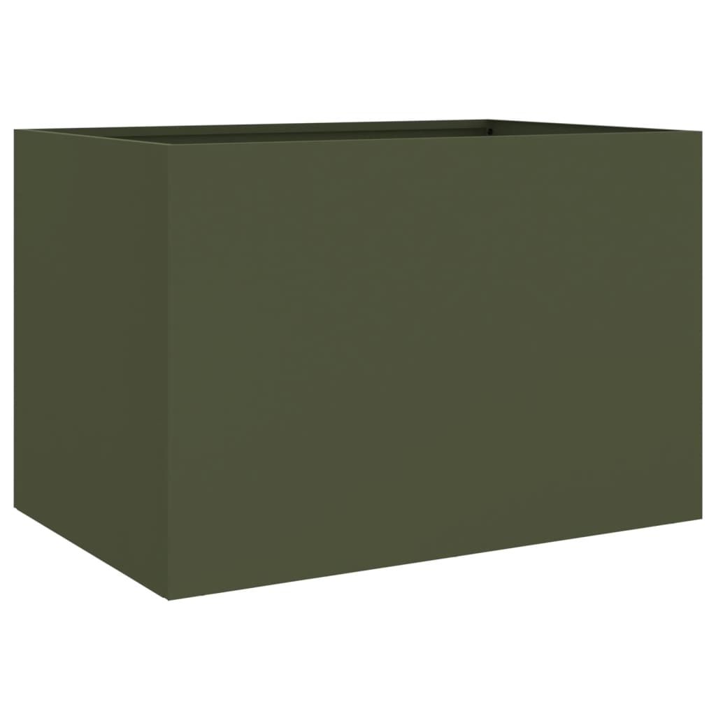 Vidaxx jardinière 62x47x46 cm acier vert olive