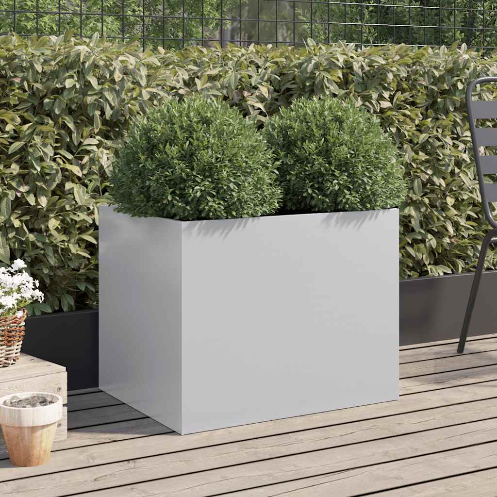Jardinière Vidaxx 62x47x46 cm acier galvanisé couleur argent