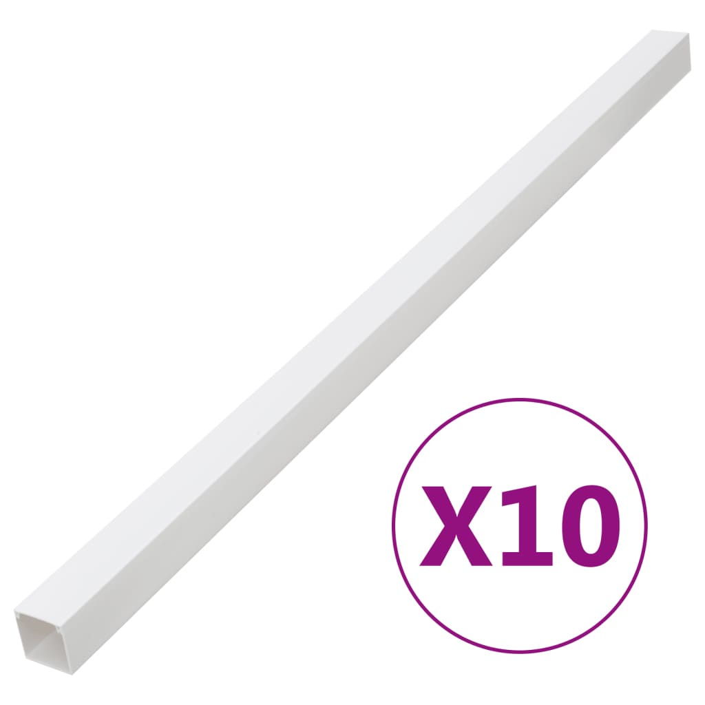 Vidaxxl goulotte de câbles 33x33 mm 10 m PVC