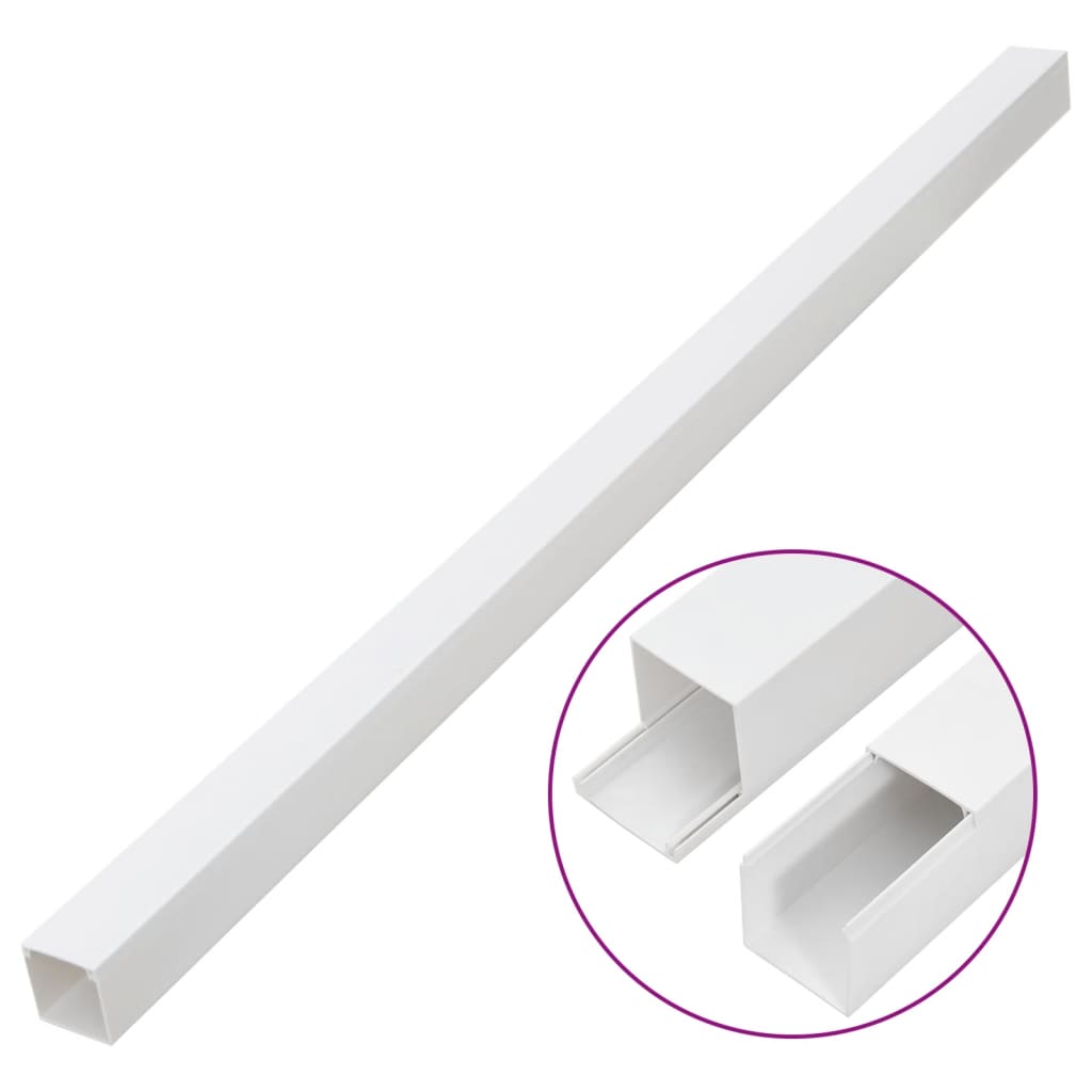 Vidaxxl goulotte de câbles 33x33 mm 10 m PVC
