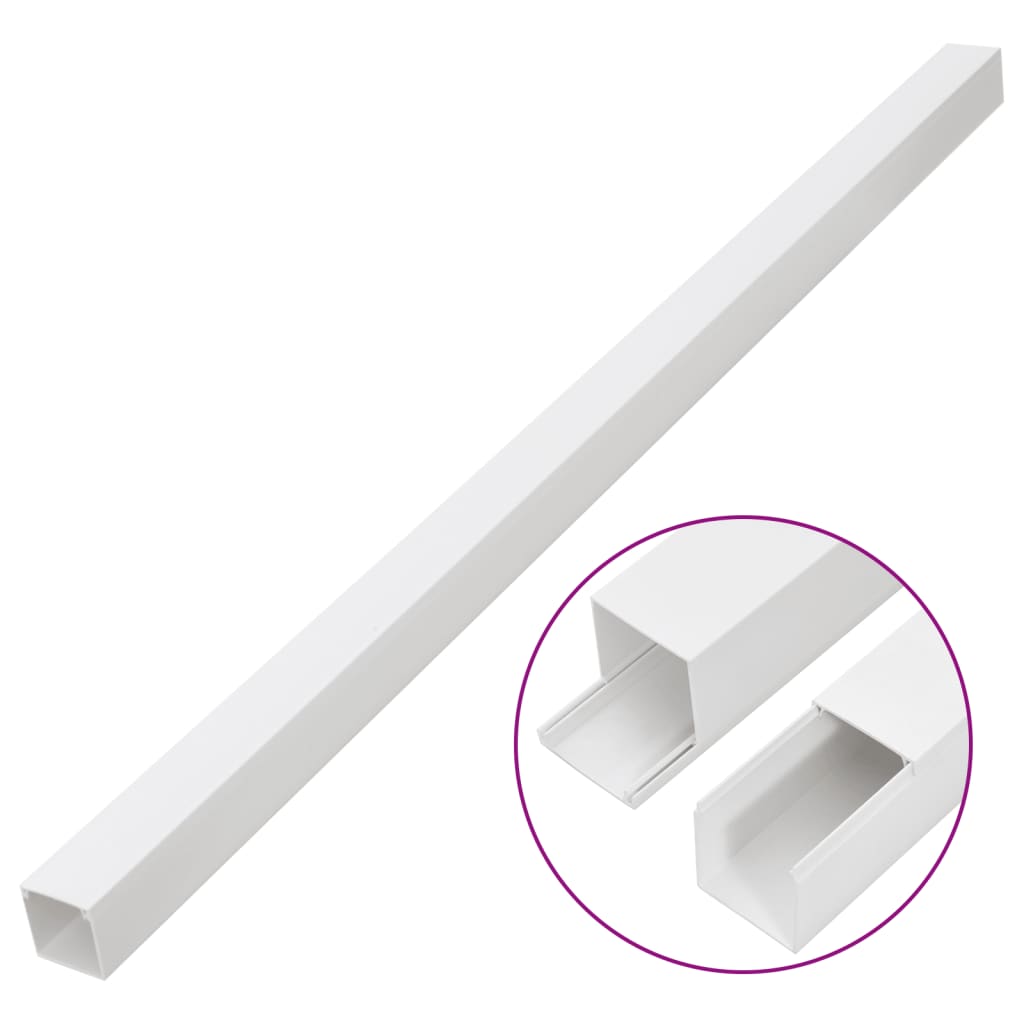 Vidaxxl goulotte de câbles 100x40 mm 10 m PVC