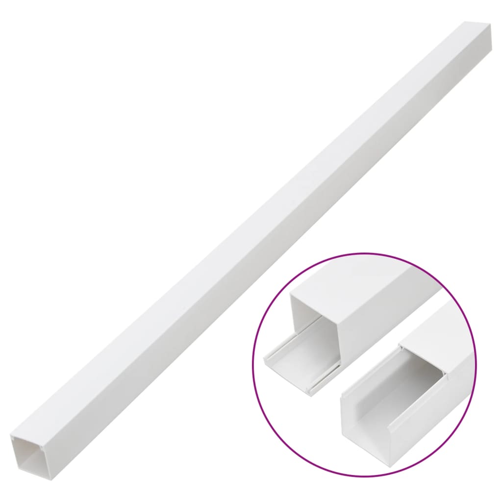 Vidaxxl goulotte de câbles 50x25 mm 10 m PVC