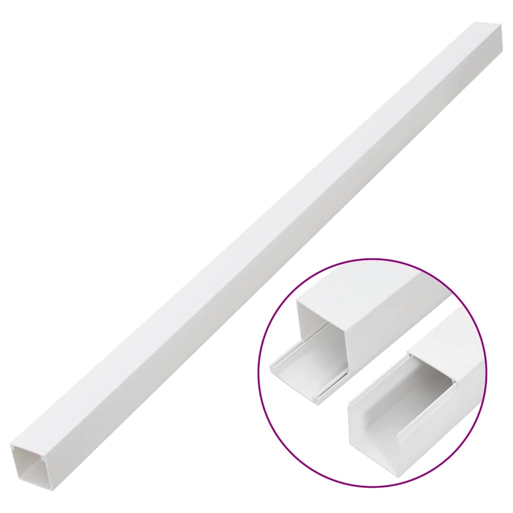 Vidaxxl goulotte de câbles 33x33 mm 30 m PVC