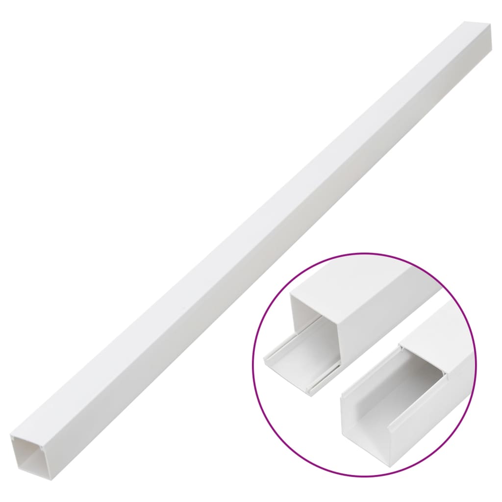 VidaXL Goulotte de câbles 100x40 mm 30 m PVC