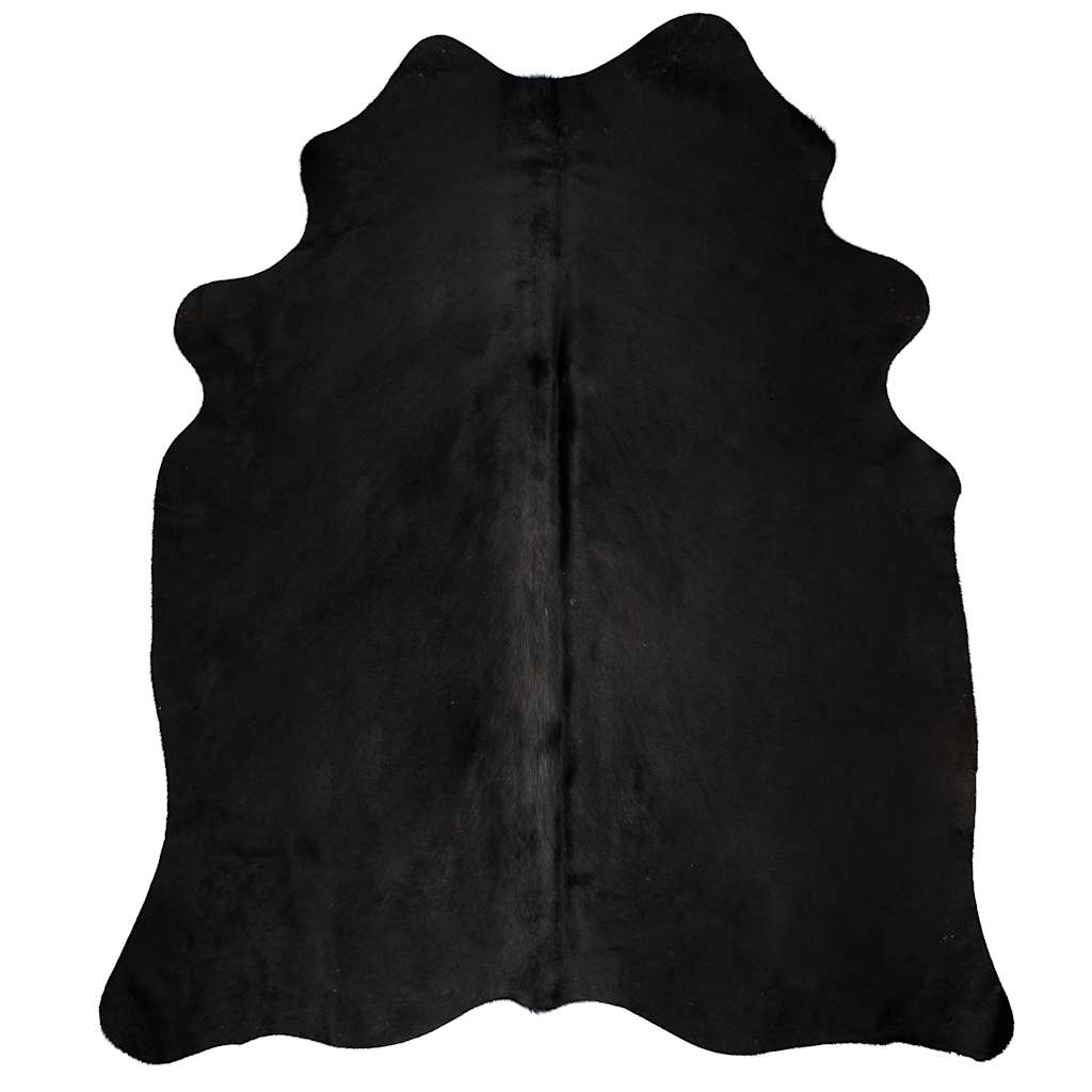 VidaXL Tapis 180x220 cm véritable peau de vache noir