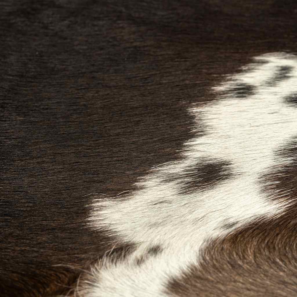 VidaXL Tapis 180x220 cm véritable peau de vache noir