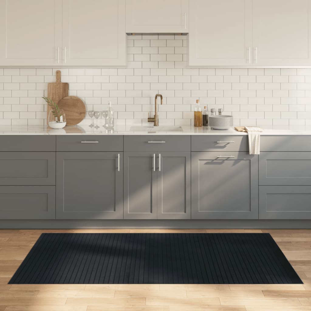 Vidaxx tapis rectangulaire 100x200 cm bambou gris