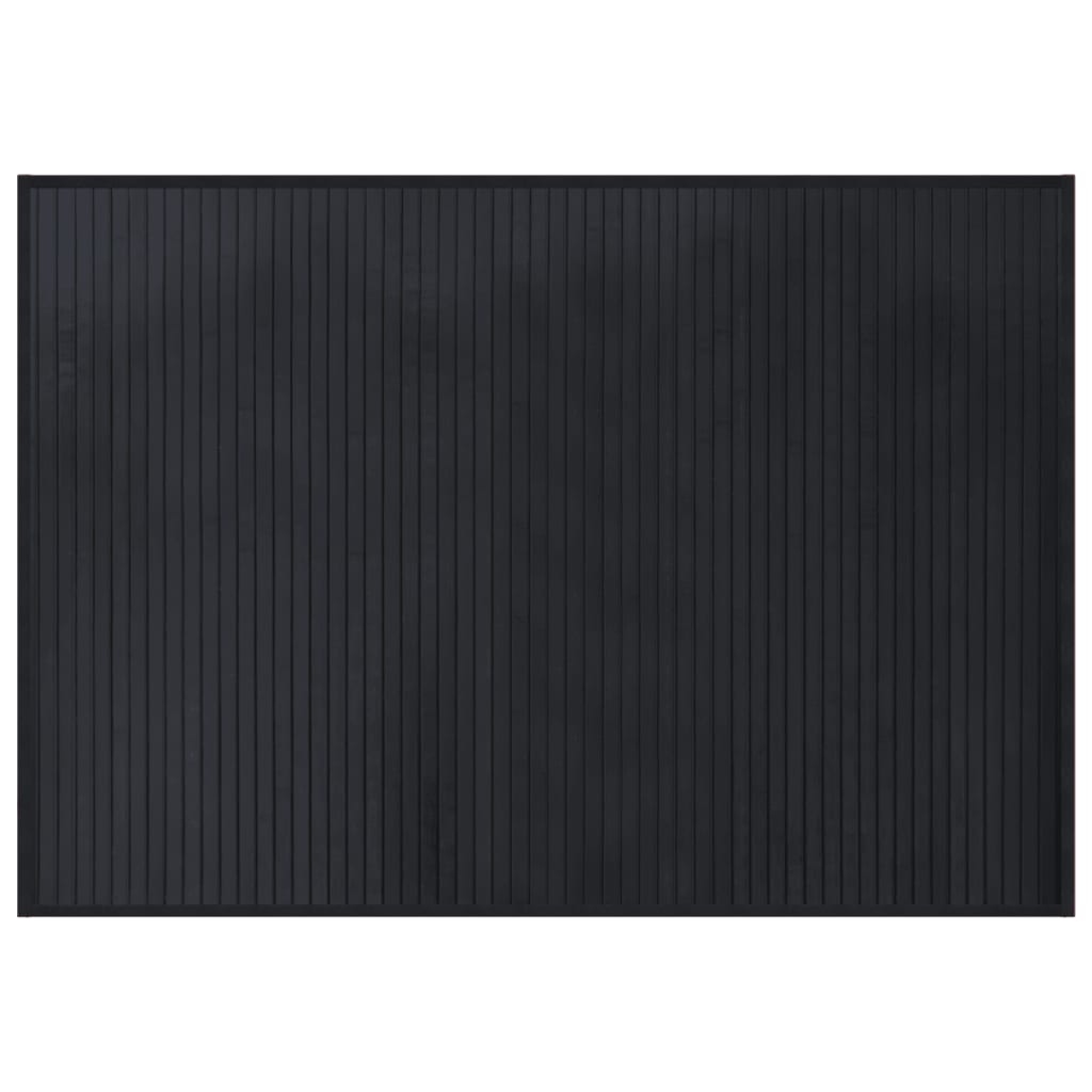 VidaXL Tapis rectangulaire 70x100 cm bambou noir