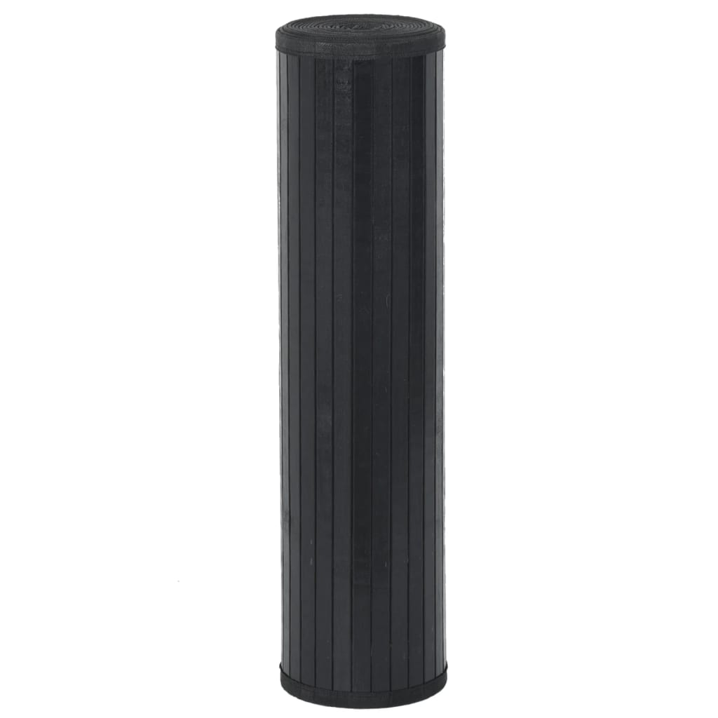 VidaXL Tapis rectangulaire 70x100 cm bambou noir
