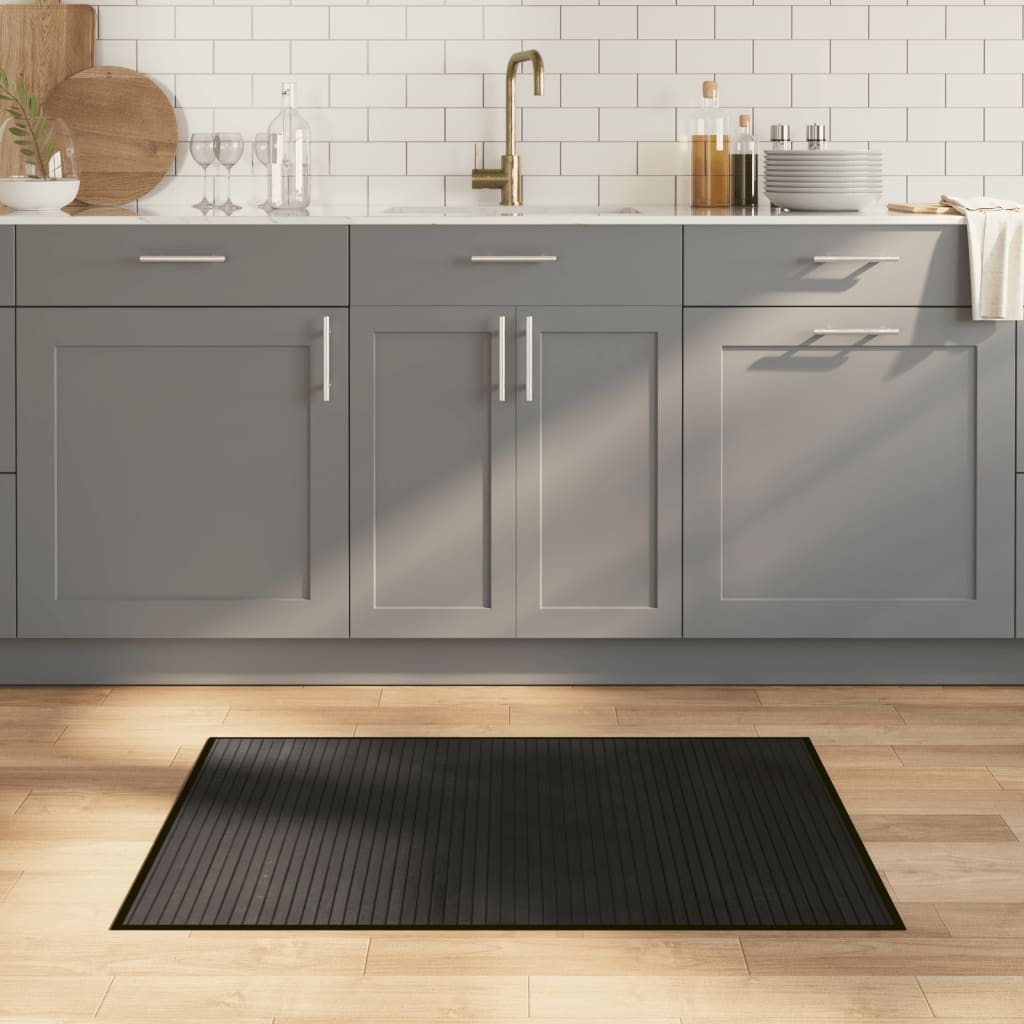 VidaXL Tapis rectangulaire 70x100 cm bambou noir