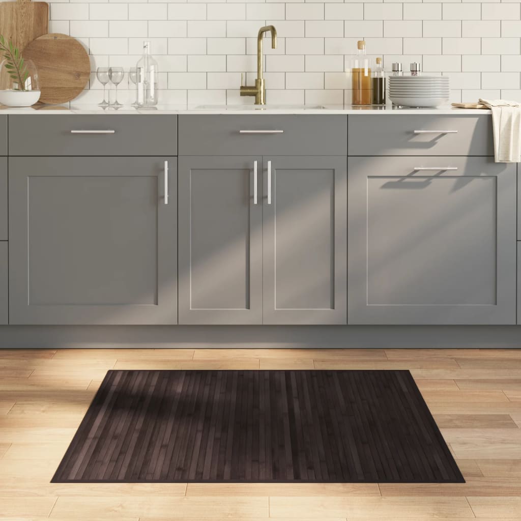 Vidaxx tapis rectangulaire 80x100 cm bambou marron foncé
