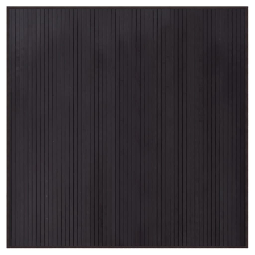 Vidaxx tapis carré 100x100 cm bambou marron foncé