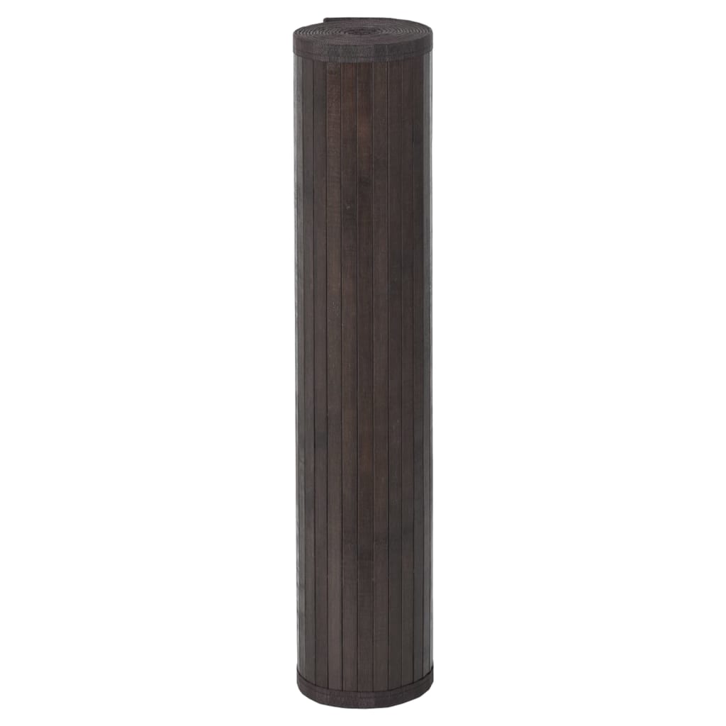 Vidaxx tapis carré 100x100 cm bambou marron foncé