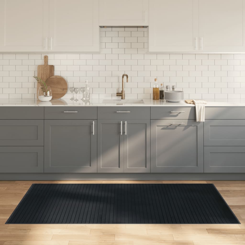 Vidaxx tapis rectangulaire 100x200 cm bambou gris