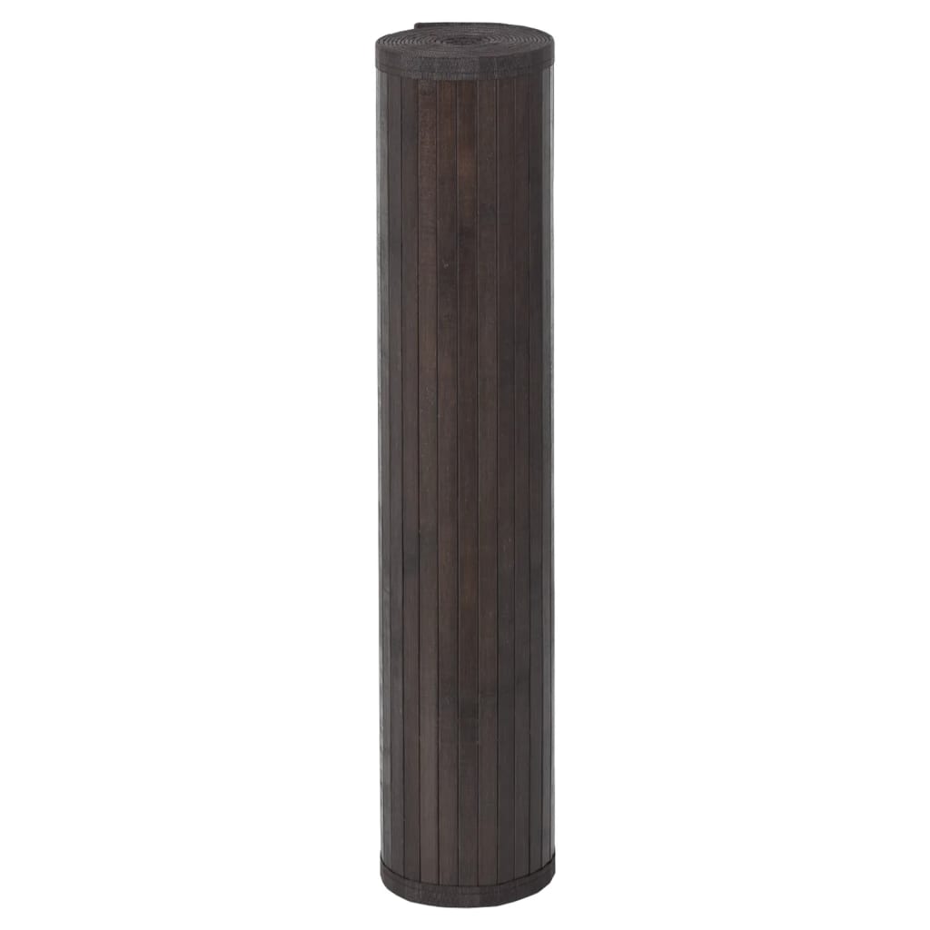 Vidaxx tapis rectangulaire 100x400 cm bambou marron foncé