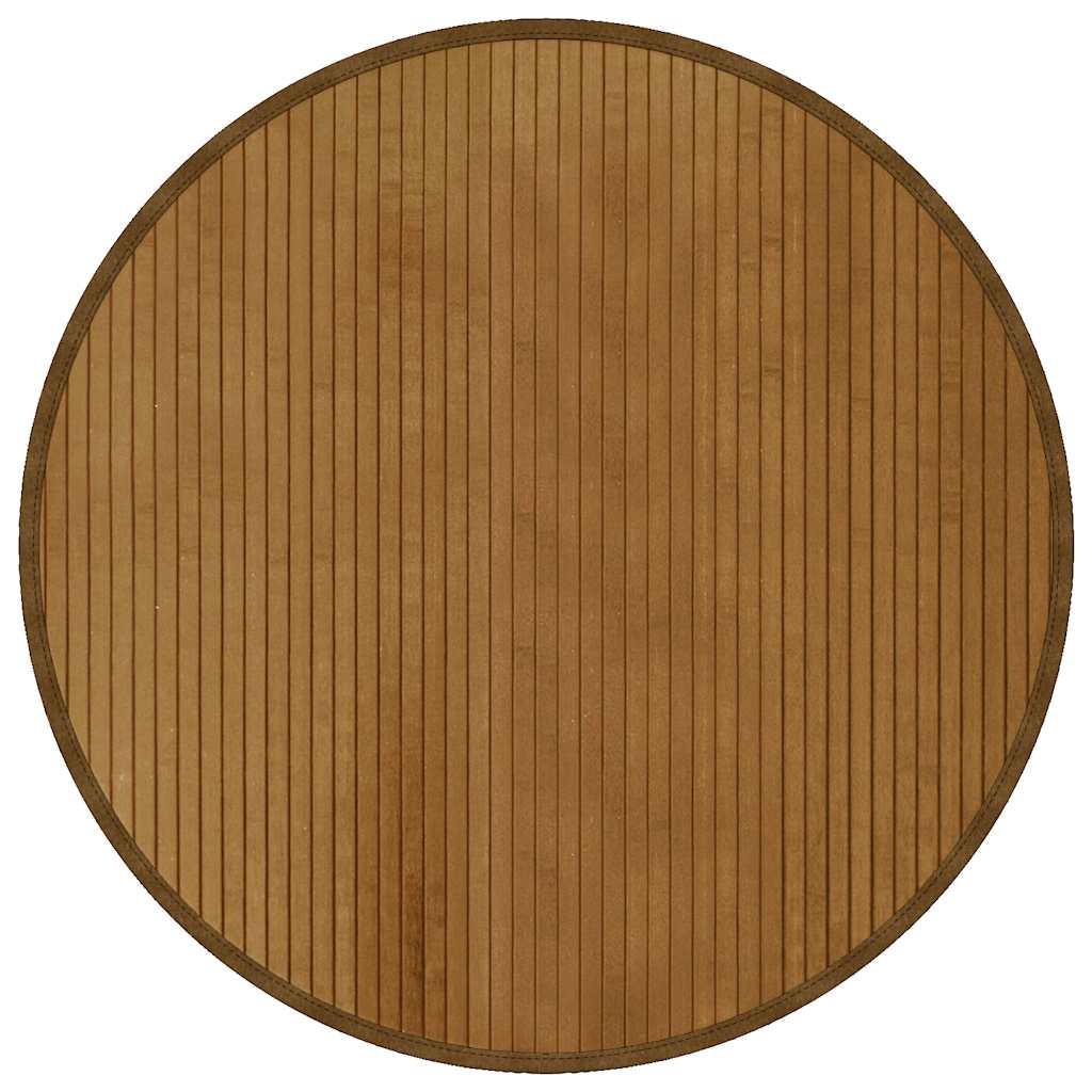 VidaXL tapis rond 80 cm bambou marron