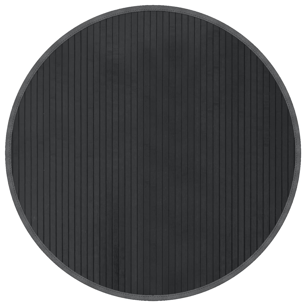 VidaXL tapis rond 80 cm bambou gris