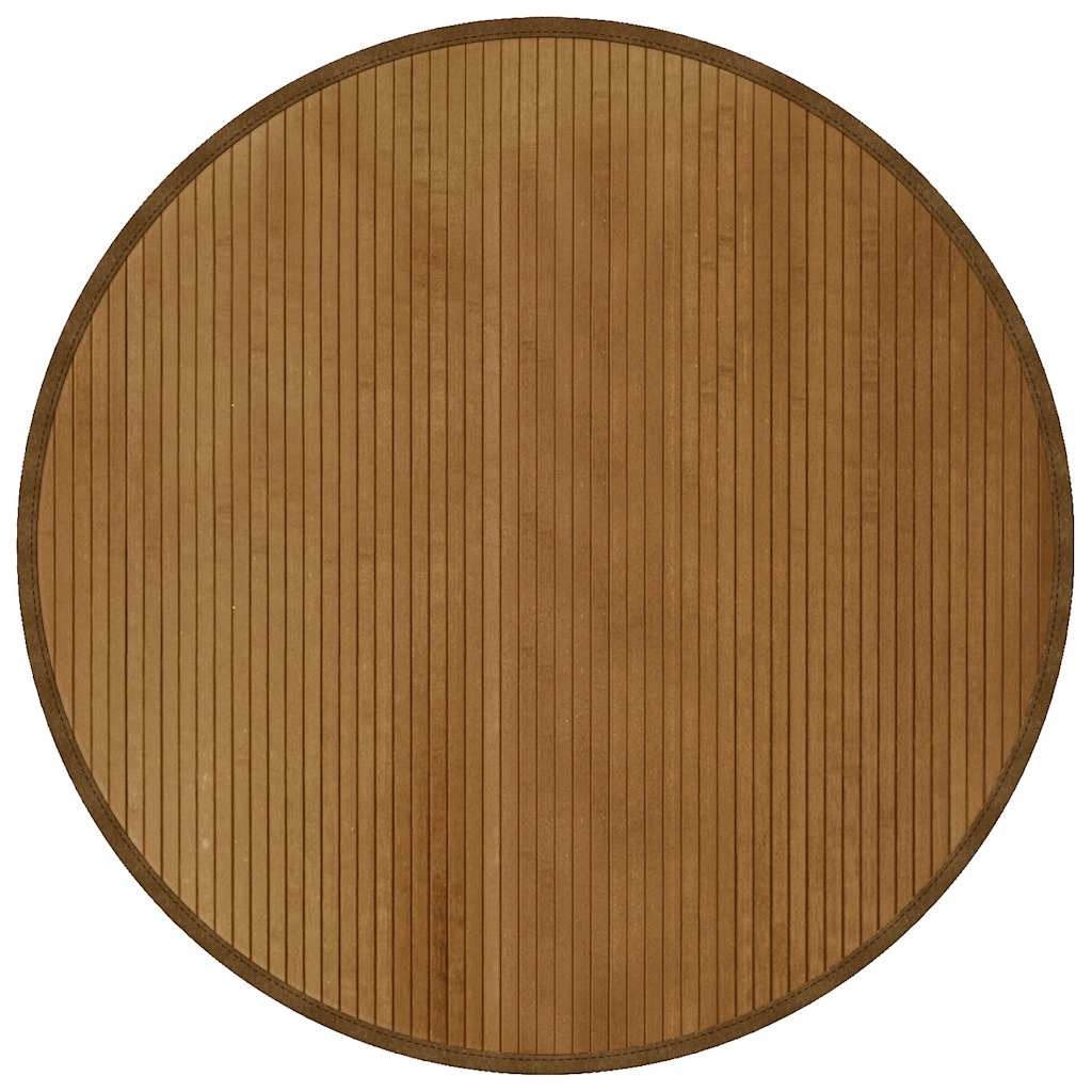 VidaXL Tapis rond 100 cm bambou marron