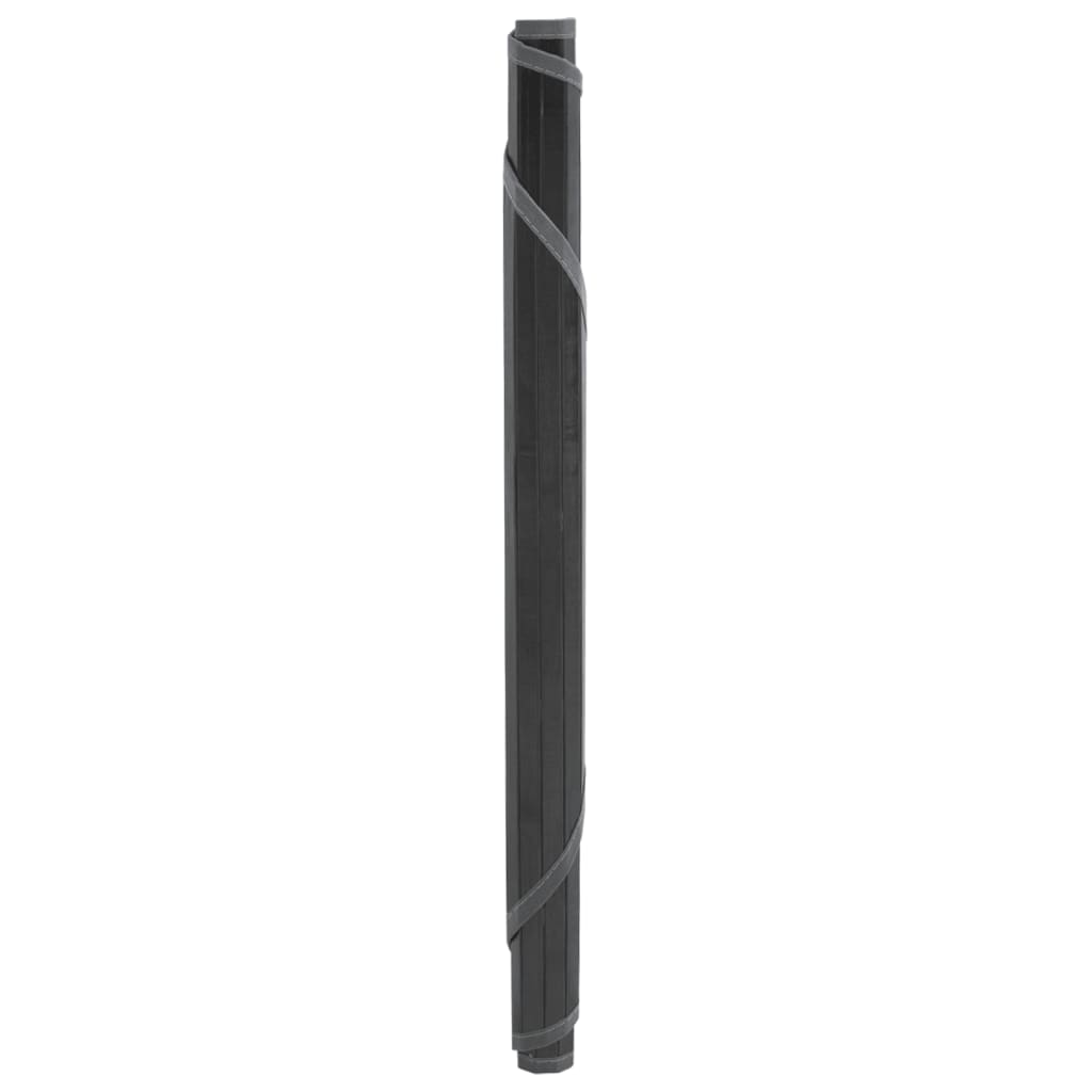 VidaXL Tapis rond 100 cm bambou gris