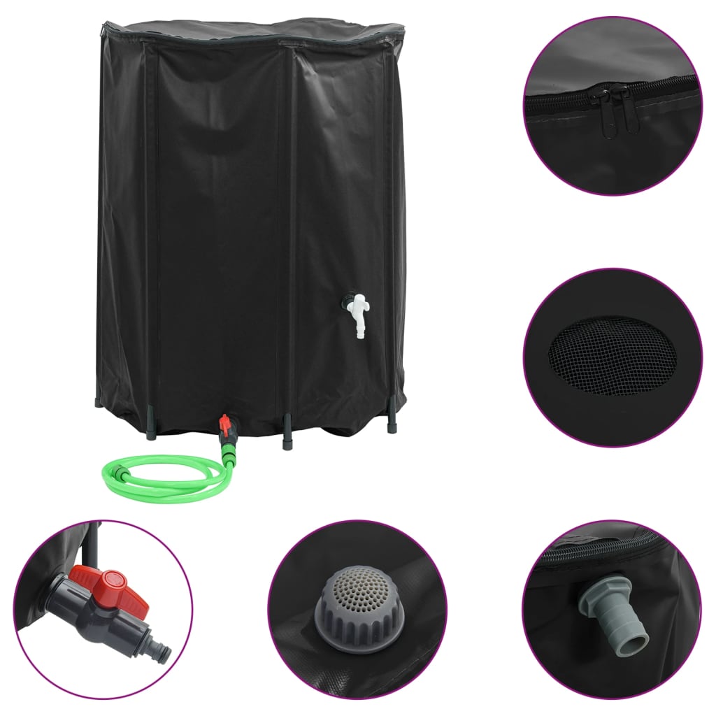 Réservoir d'eau VidaXL avec robinet pliable 750 l PVC