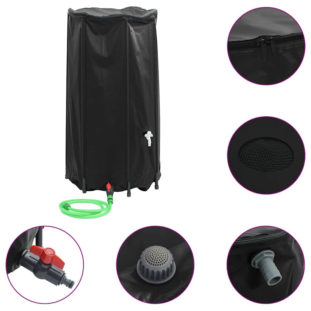Réservoir d'eau VidaXL avec robinet pliable 250 l PVC