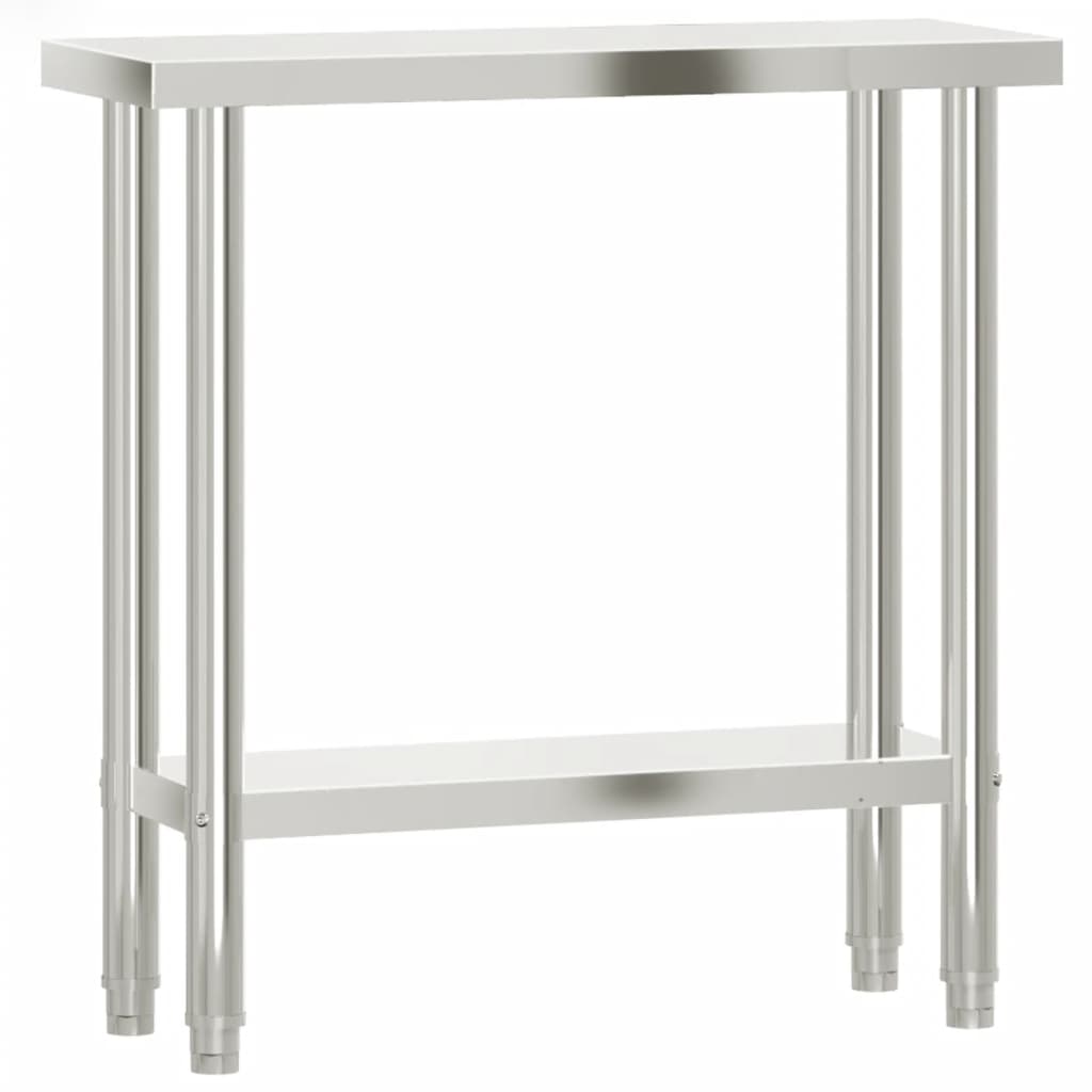 Vidaxx table de travail de cuisine 82,5x30x85 cm acier inoxydable