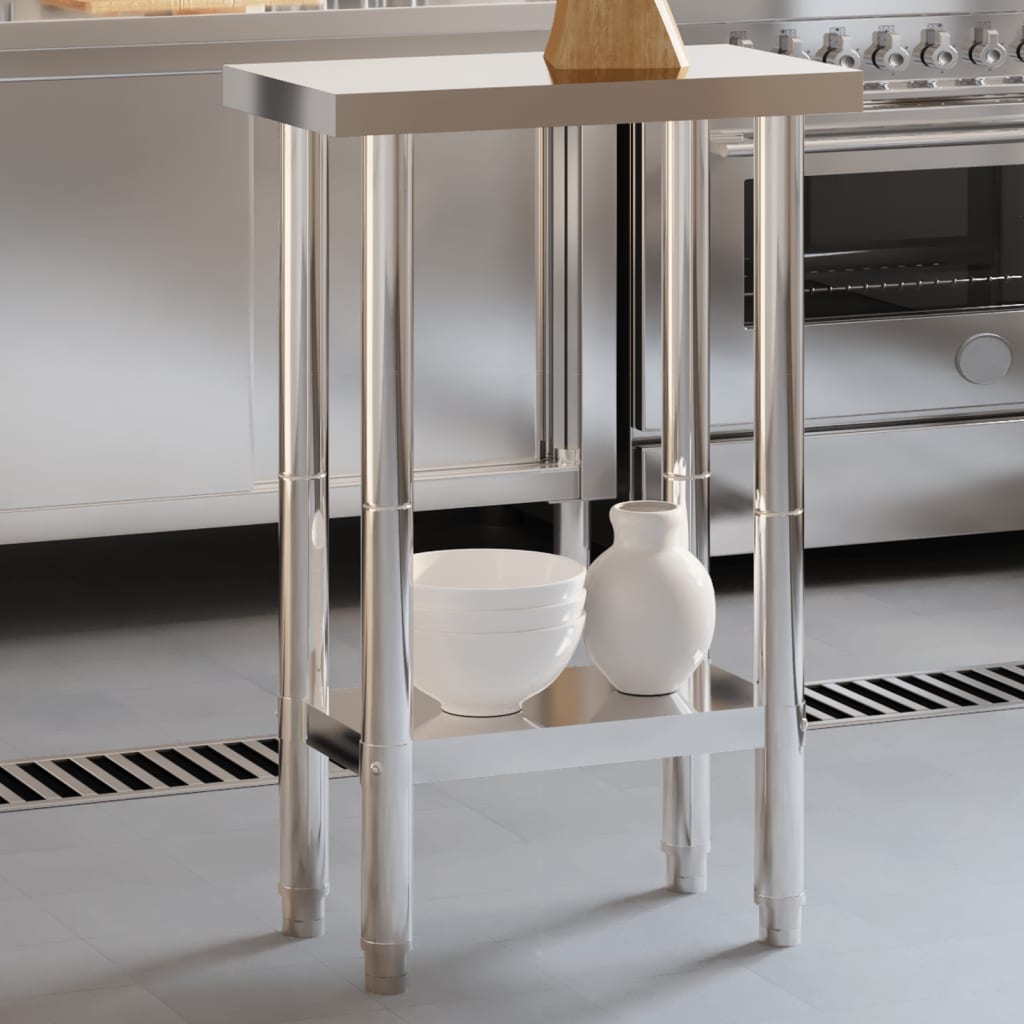 Vidaxx table de travail de cuisine 55x55x85 cm acier inoxydable