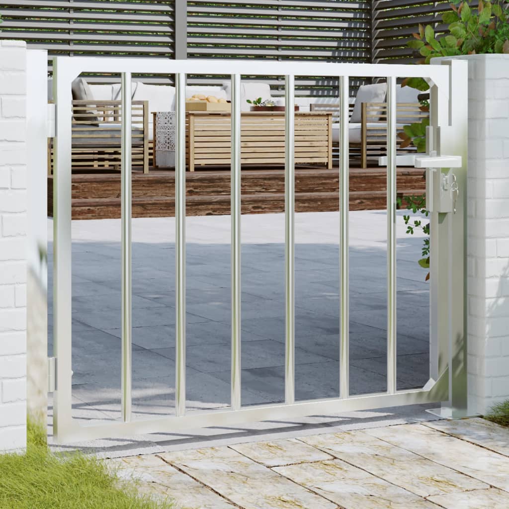 VidaXL Portail 100x75 cm en acier inoxydable