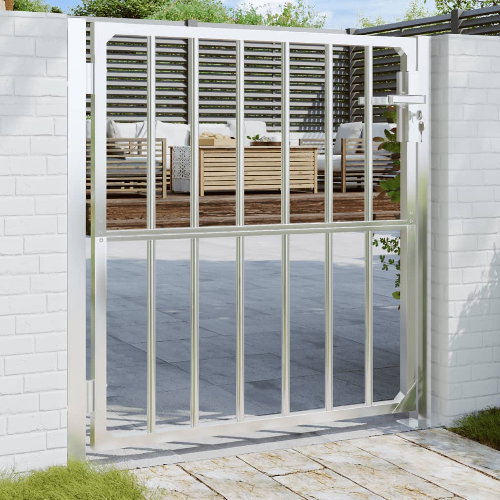 VidaXL Portail 100x100 cm en acier inoxydable