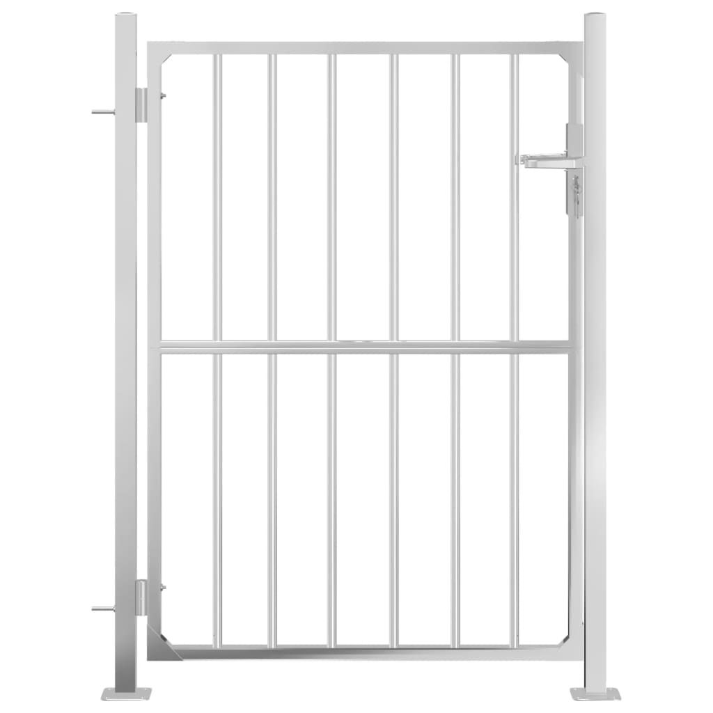 VidaXL Portail de jardin 100x125 cm en acier inoxydable