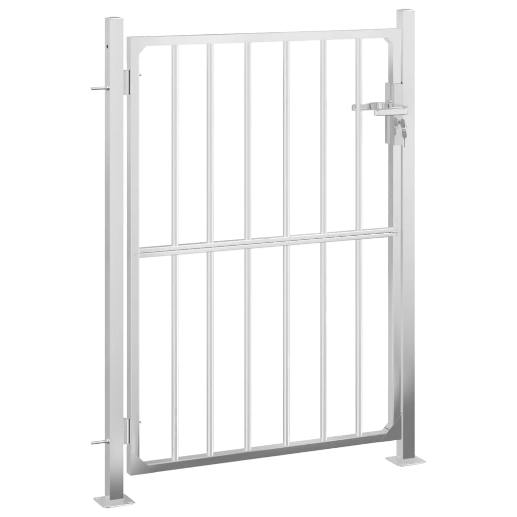 VidaXL Portail de jardin 100x150 cm en acier inoxydable
