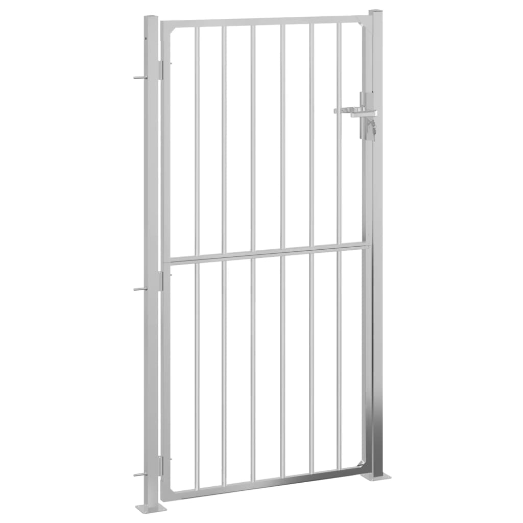 VidaXL Portail de jardin 100x200 cm en acier inoxydable