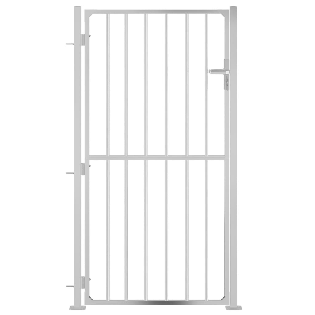 VidaXL Portail de jardin 100x200 cm en acier inoxydable