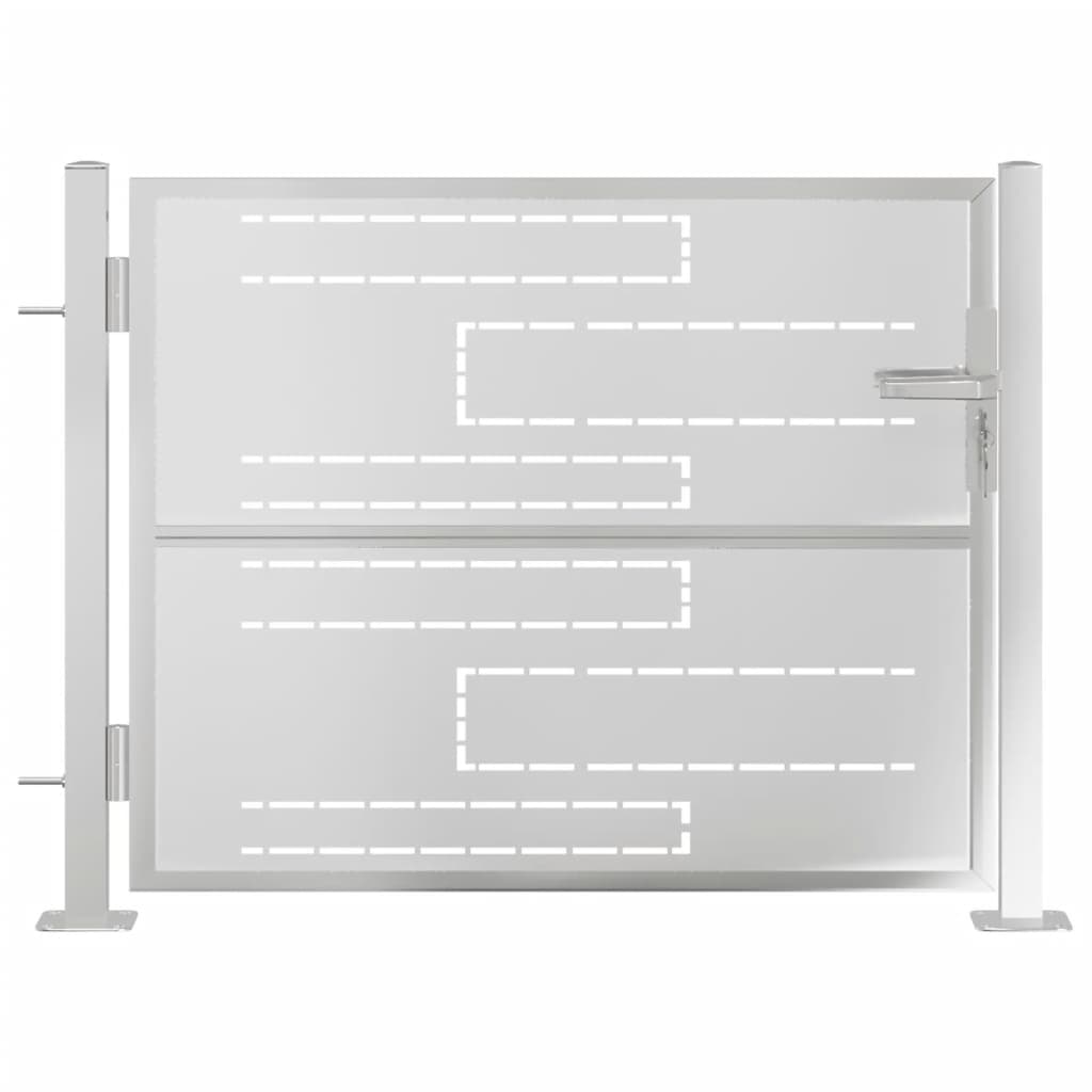 VidaXL Portail 100x75 cm en acier inoxydable
