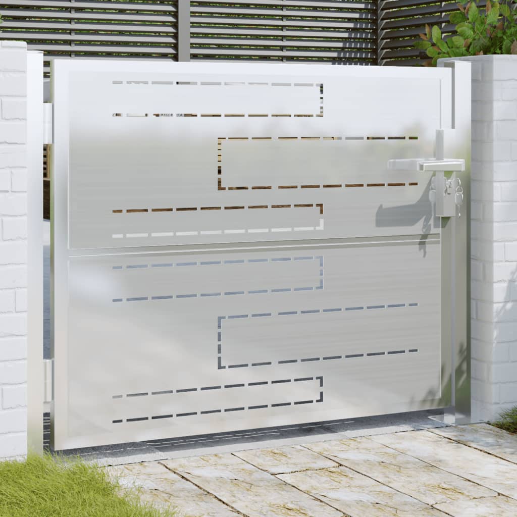 VidaXL Portail 100x75 cm en acier inoxydable
