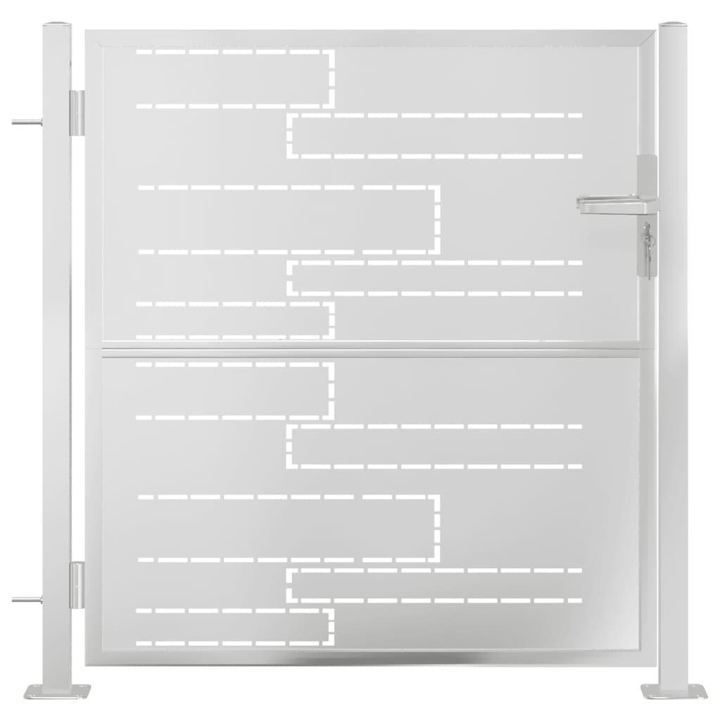 VidaXL Portail 100x100 cm en acier inoxydable