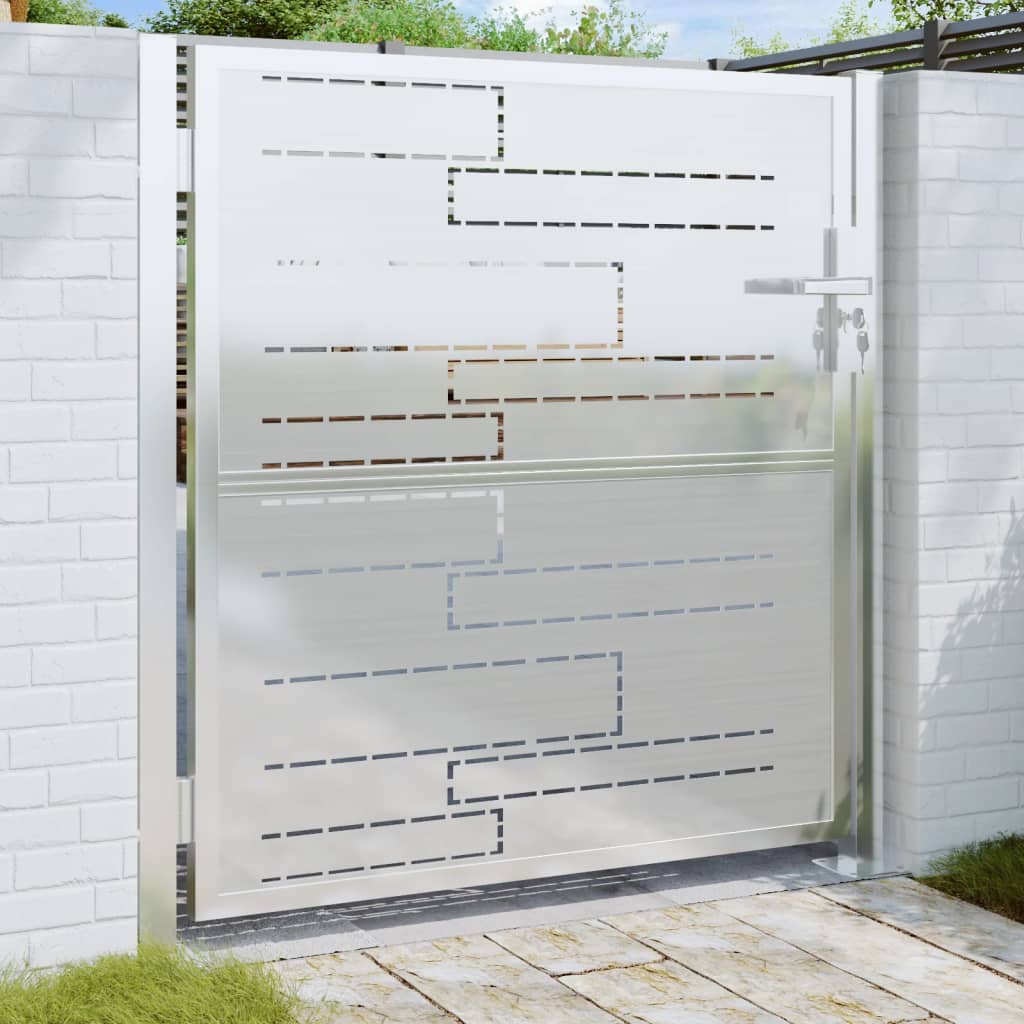VidaXL Portail 100x100 cm en acier inoxydable