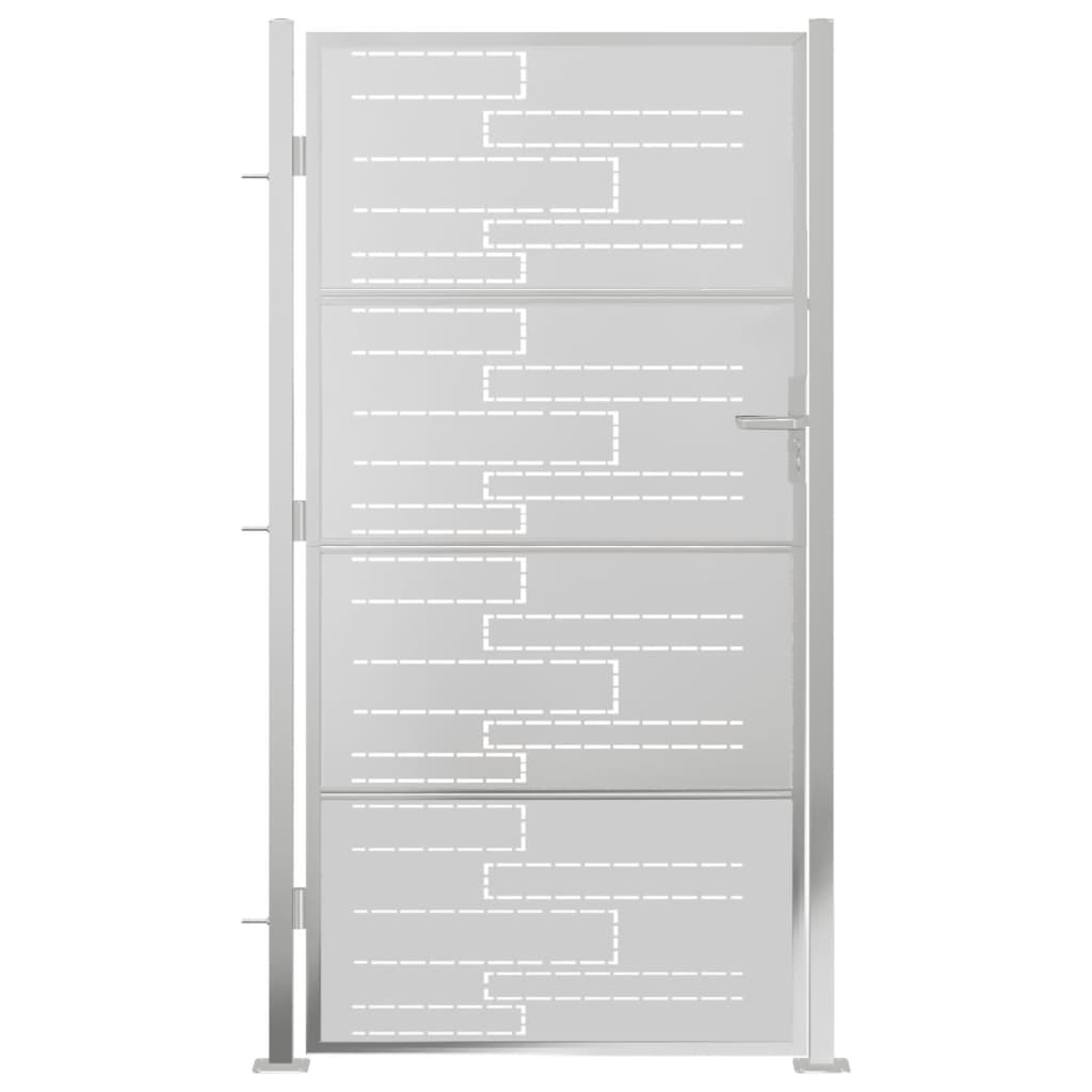 VidaXL Portail 100x180 cm en acier inoxydable