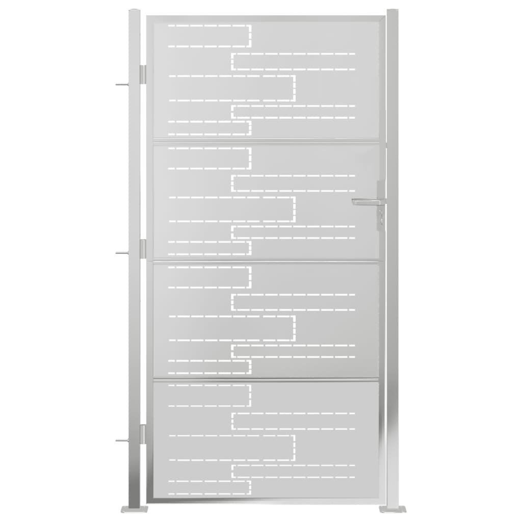 VidaXL Portail de jardin 100x200 cm en acier inoxydable