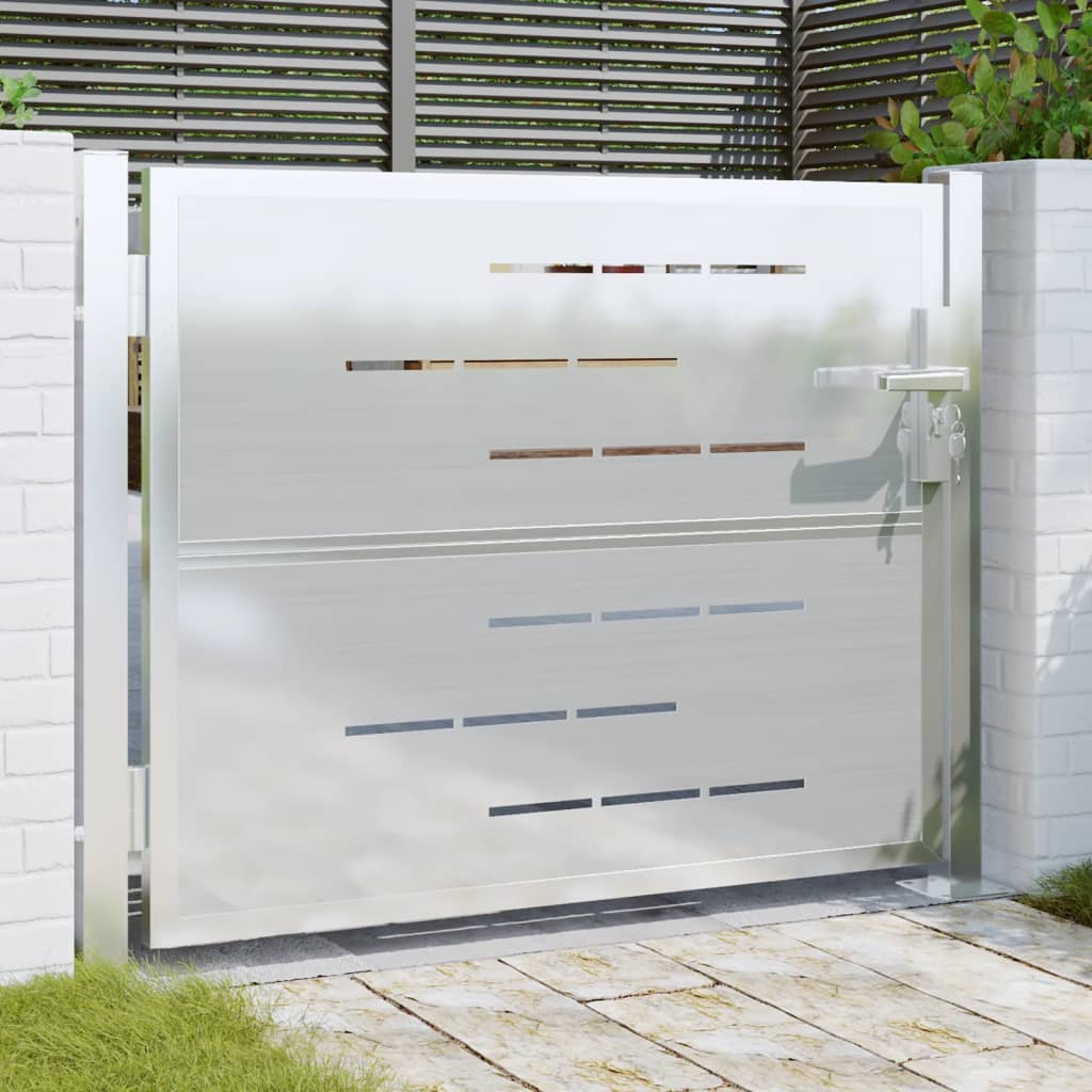 VidaXL Portail 100x75 cm en acier inoxydable