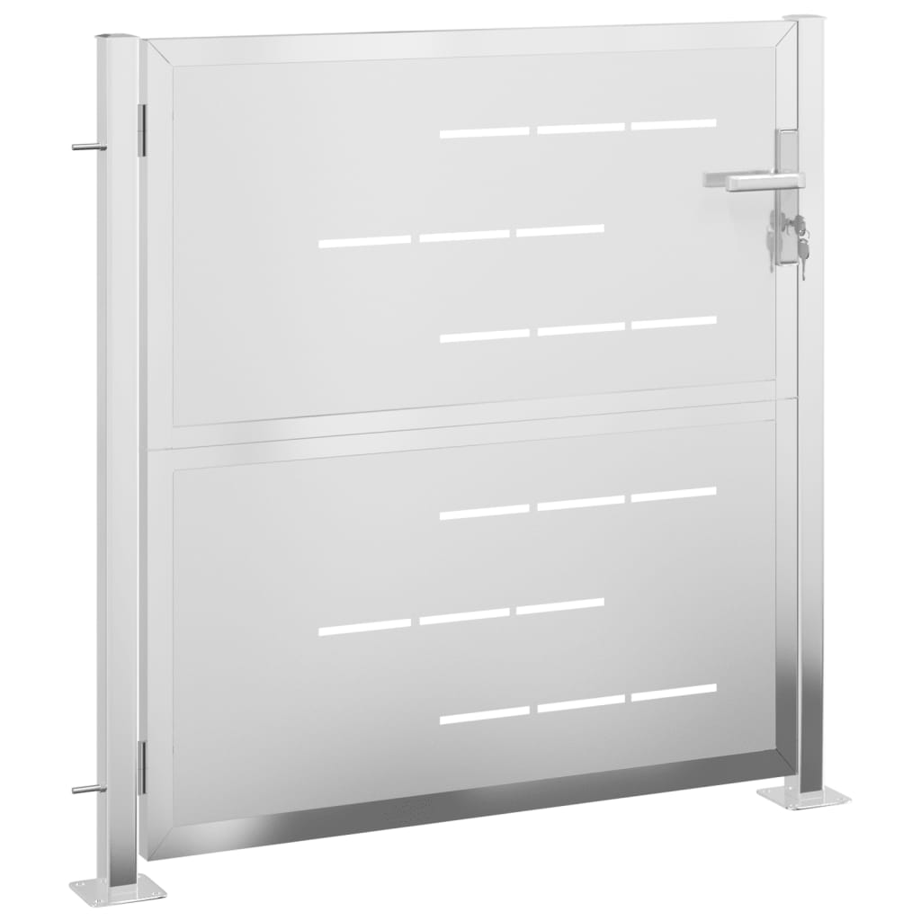 VidaXL Portail 100x100 cm en acier inoxydable