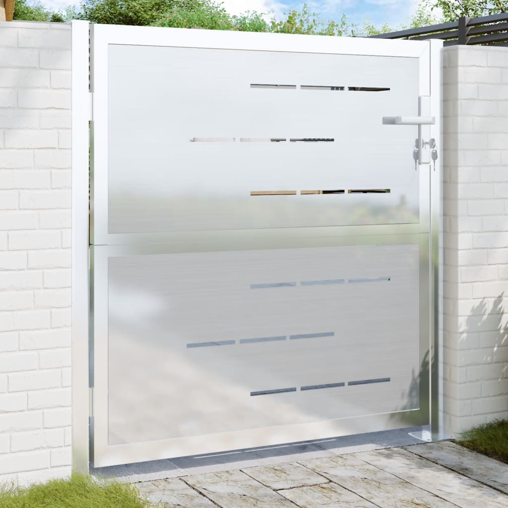 VidaXL Portail 100x100 cm en acier inoxydable
