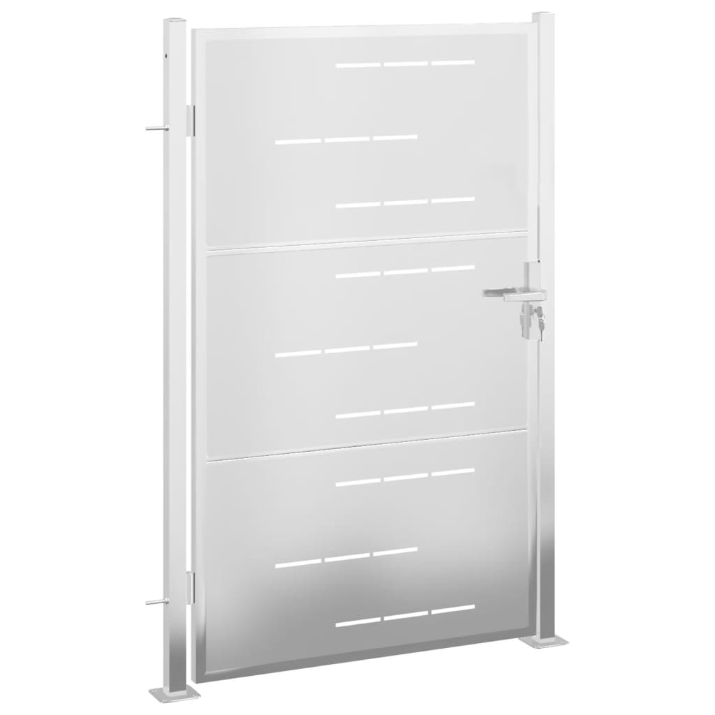 VidaXL Portail de jardin 100x150 cm en acier inoxydable