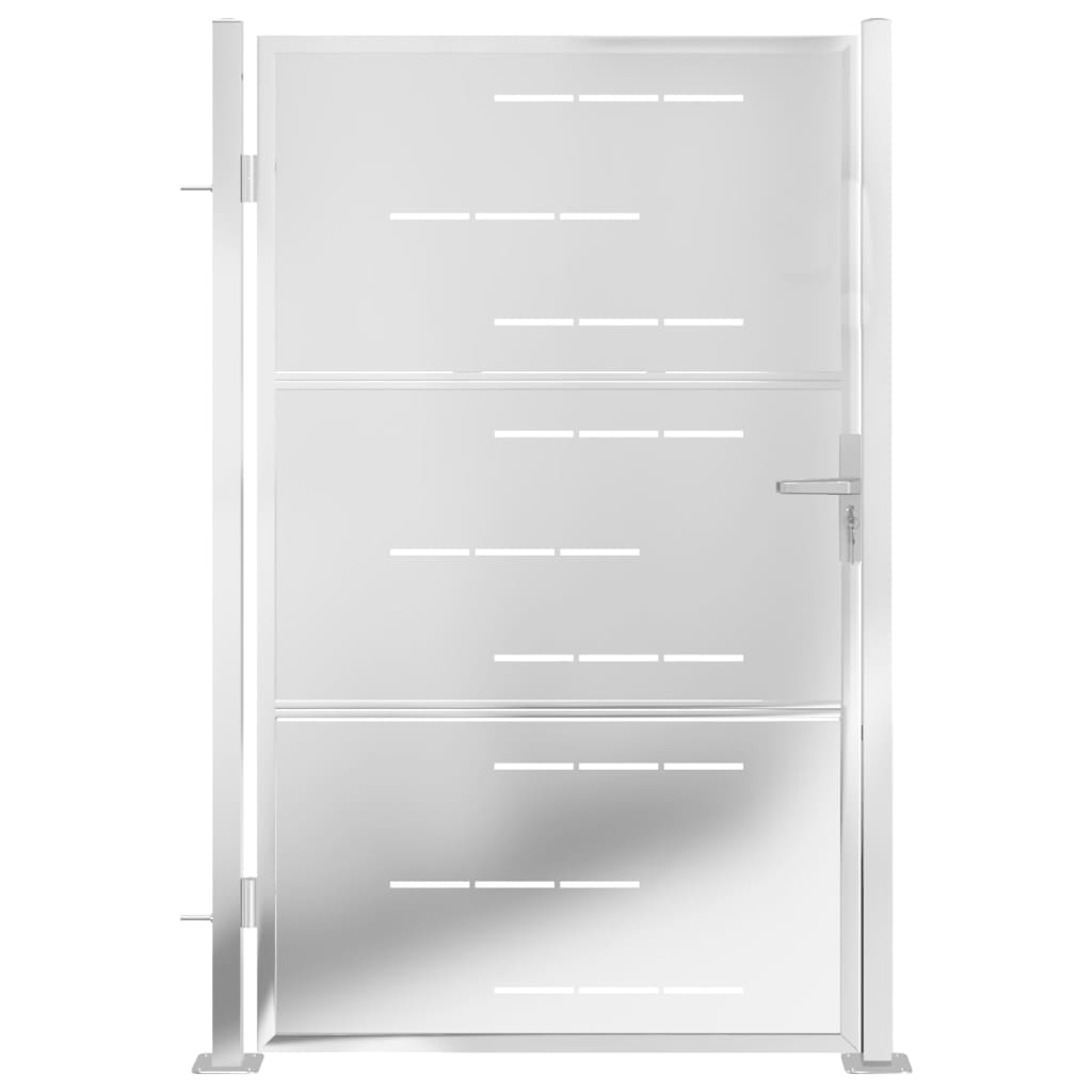VidaXL Portail de jardin 100x150 cm en acier inoxydable