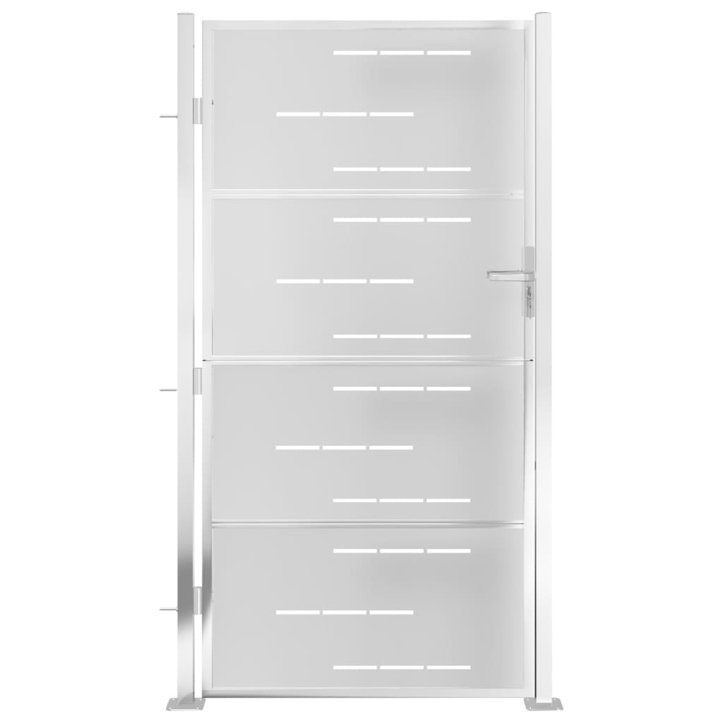 VidaXL Portail de jardin 100x200 cm en acier inoxydable