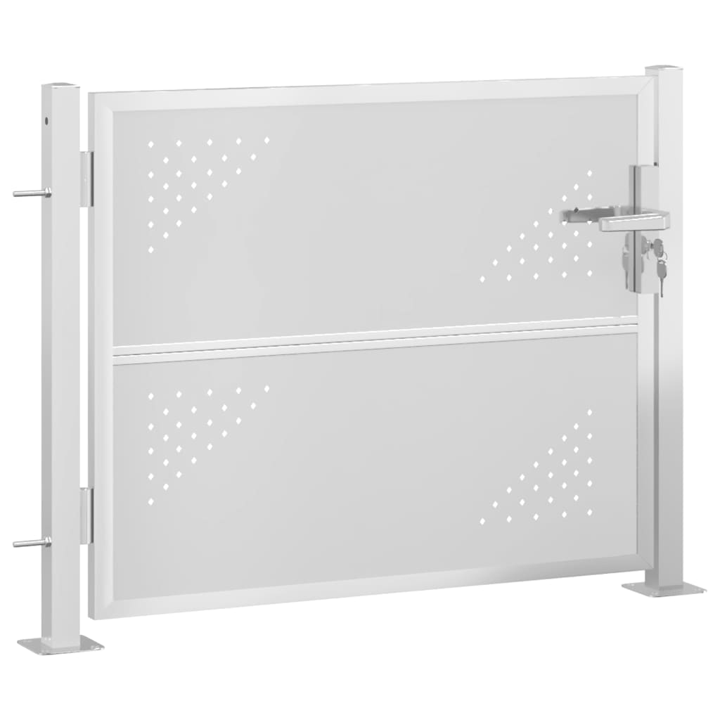 VidaXL Portail 100x75 cm en acier inoxydable