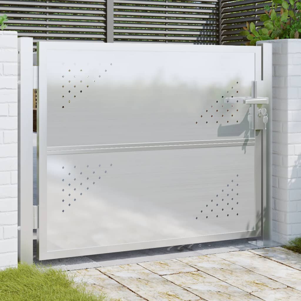 VidaXL Portail 100x75 cm en acier inoxydable