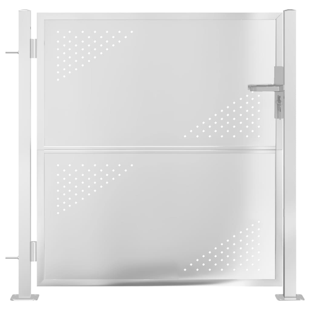 VidaXL Portail 100x100 cm en acier inoxydable