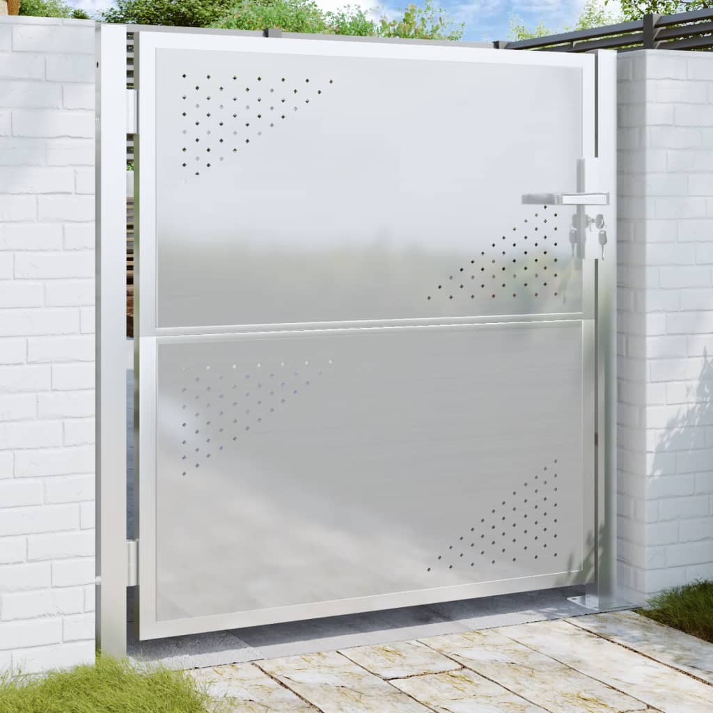 VidaXL Portail 100x100 cm en acier inoxydable