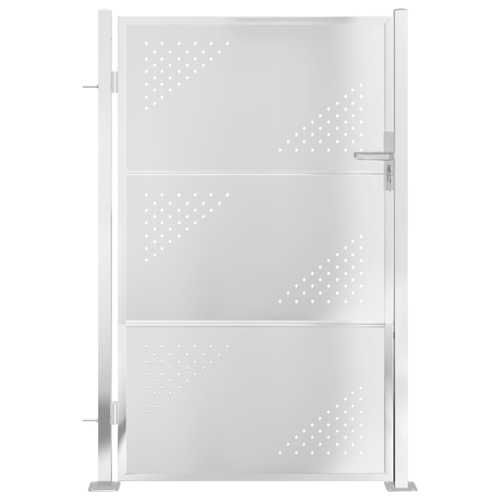 VidaXL Portail de jardin 100x125 cm en acier inoxydable